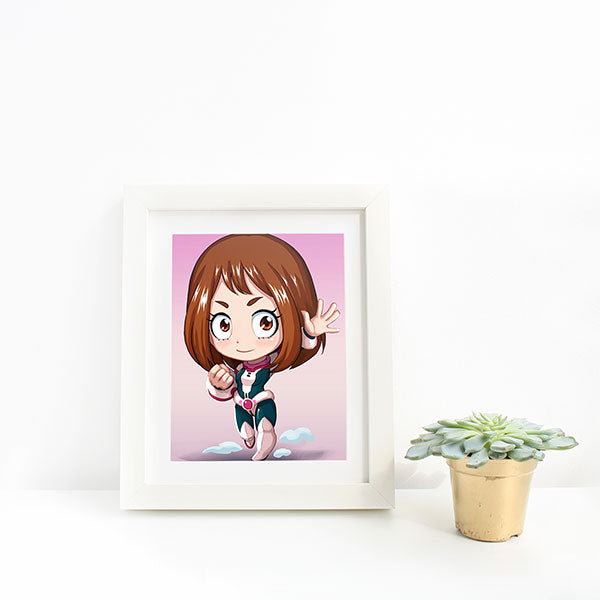 Uraraka Chibi Mini Print - nayukidraws