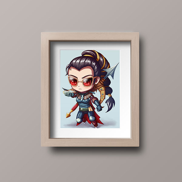 Vayne Chibi Mini Print - nayukidraws