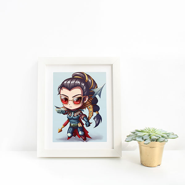 Vayne Chibi Mini Print - nayukidraws