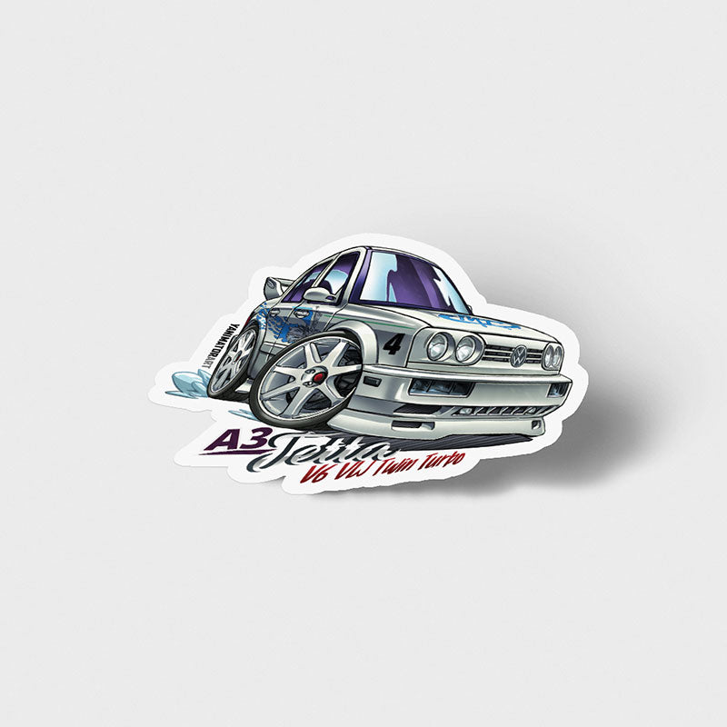 A3 Jetta Jesse FnF White Vinyl Sticker