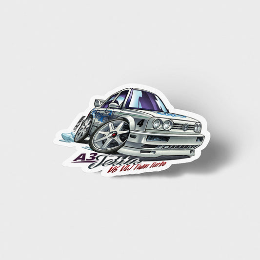A3 Jetta Jesse FnF White Vinyl Sticker