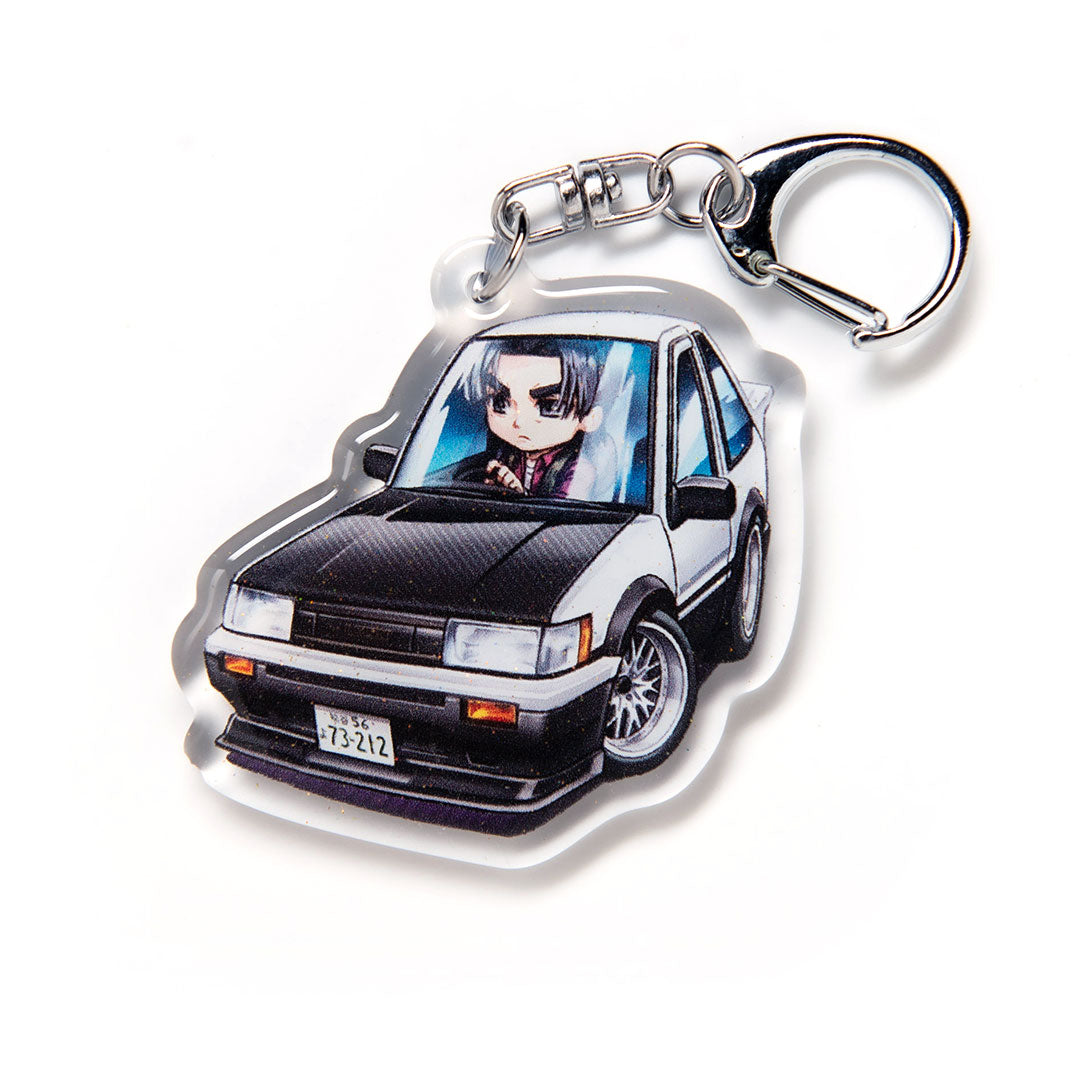 Wataru Akiyama AE86 Levin Turbo 4th Stage Character Drift Charm Keychain