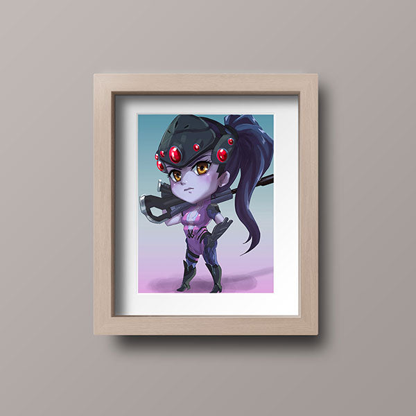 Widowmaker Chibi Mini Print