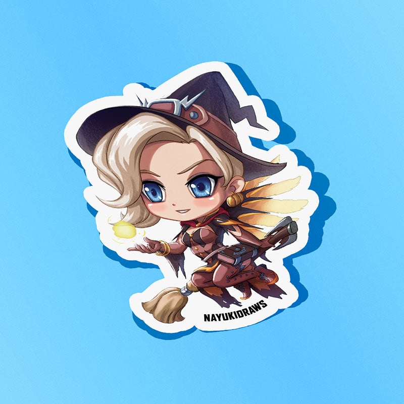 Witch Mercy Vinyl Sticker