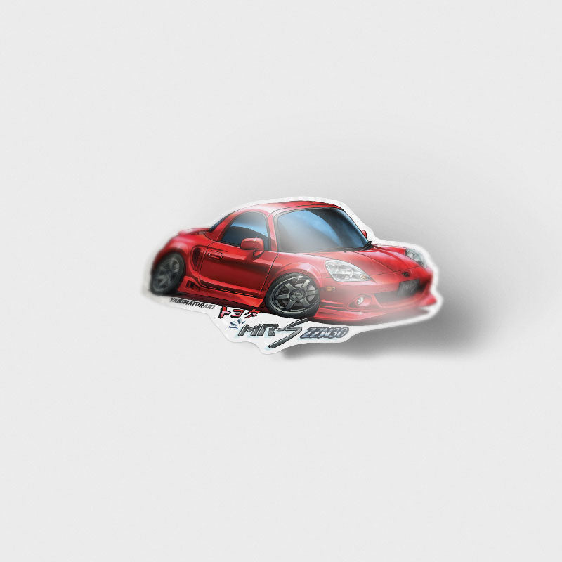 ZZW30 MR-S MRS / MR-2 MR2 Red Vinyl Sticker