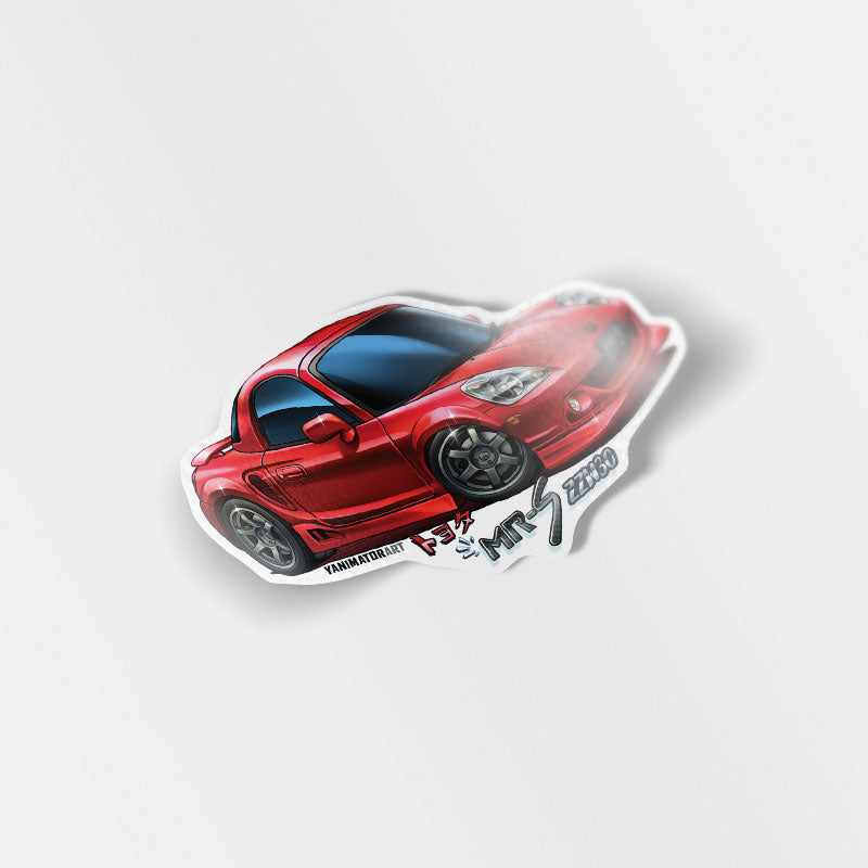 ZZW30 MR-S MRS / MR-2 MR2 Red Vinyl Sticker