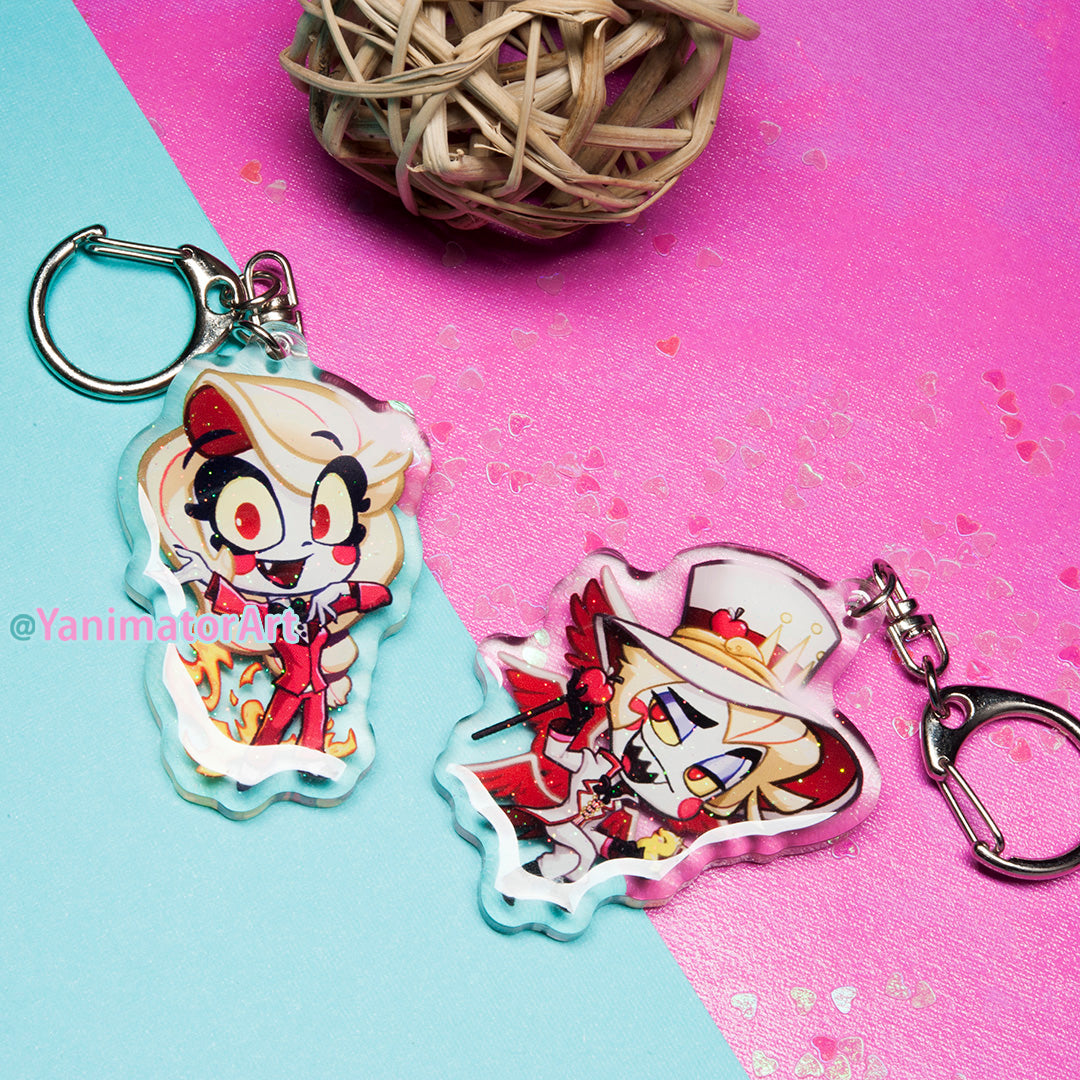 Hazbin Hotel Acrylic Charm Keychains FULL SET [10 PCS]