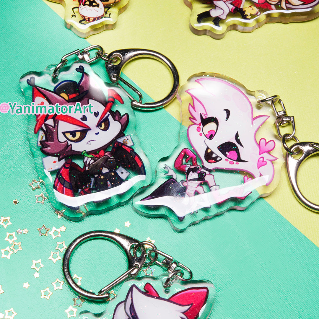 Hazbin Hotel Acrylic Charm Keychains FULL SET [10 PCS]