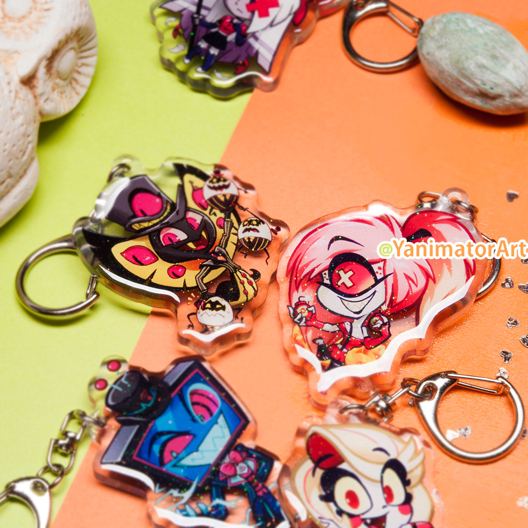 Hazbin Hotel Acrylic Charm Keychains FULL SET [10 PCS]