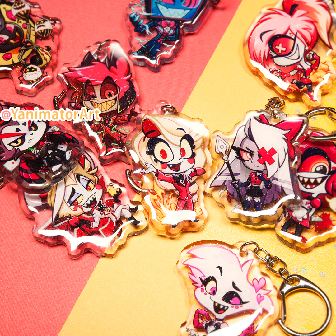 Hazbin Hotel Acrylic Charm Keychains FULL SET [10 PCS]