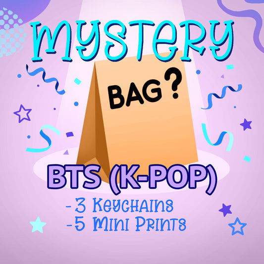 BTS Mystery Bag (3 Keychains, 5 Mini Prints)