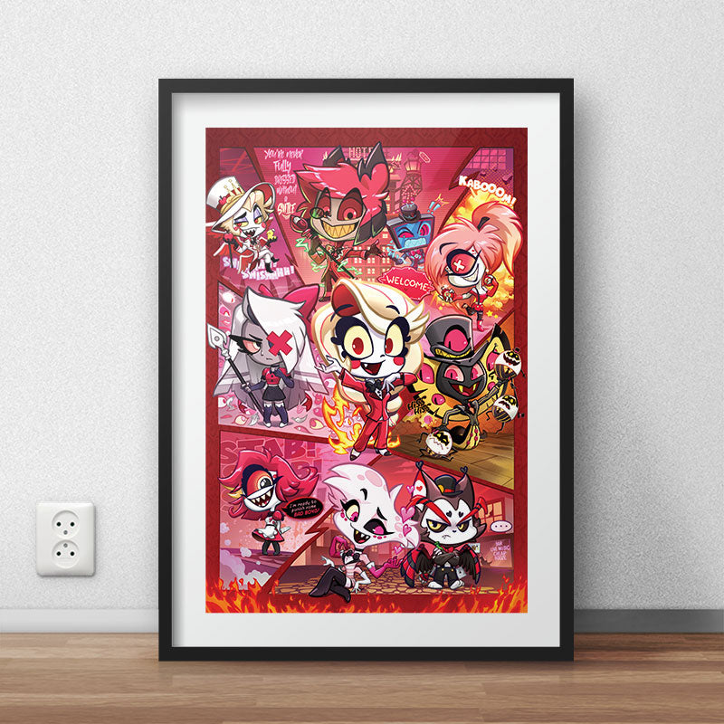 Hazbin Hotel Chibi Poster Print