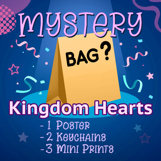 Kingdom Hearts Mystery Bag (1 Poster, 2 Keychains, 3 Mini Prints)