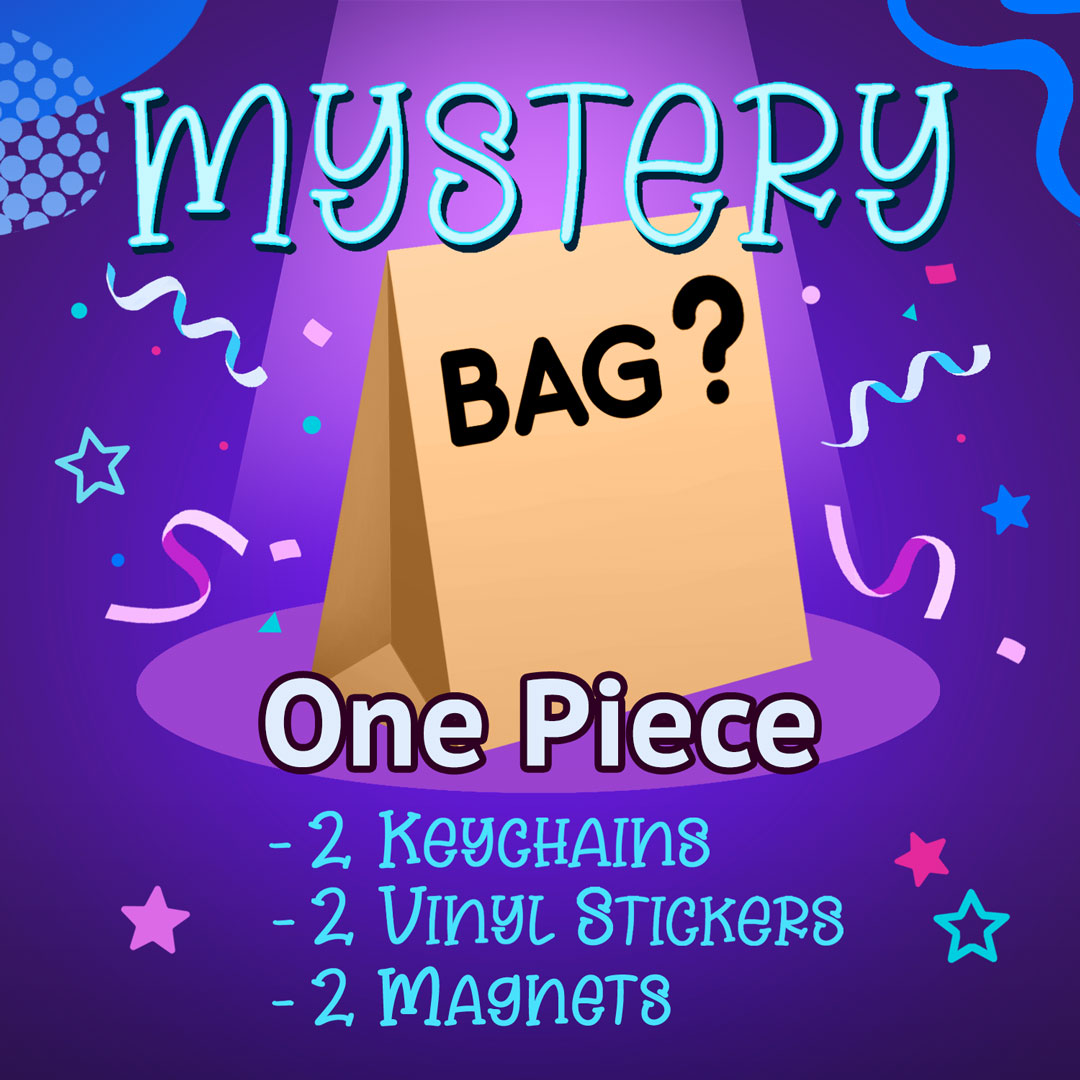 One Piece Mystery Bag (2 Keychains, 2 Mini Prints, 2 Magnets)