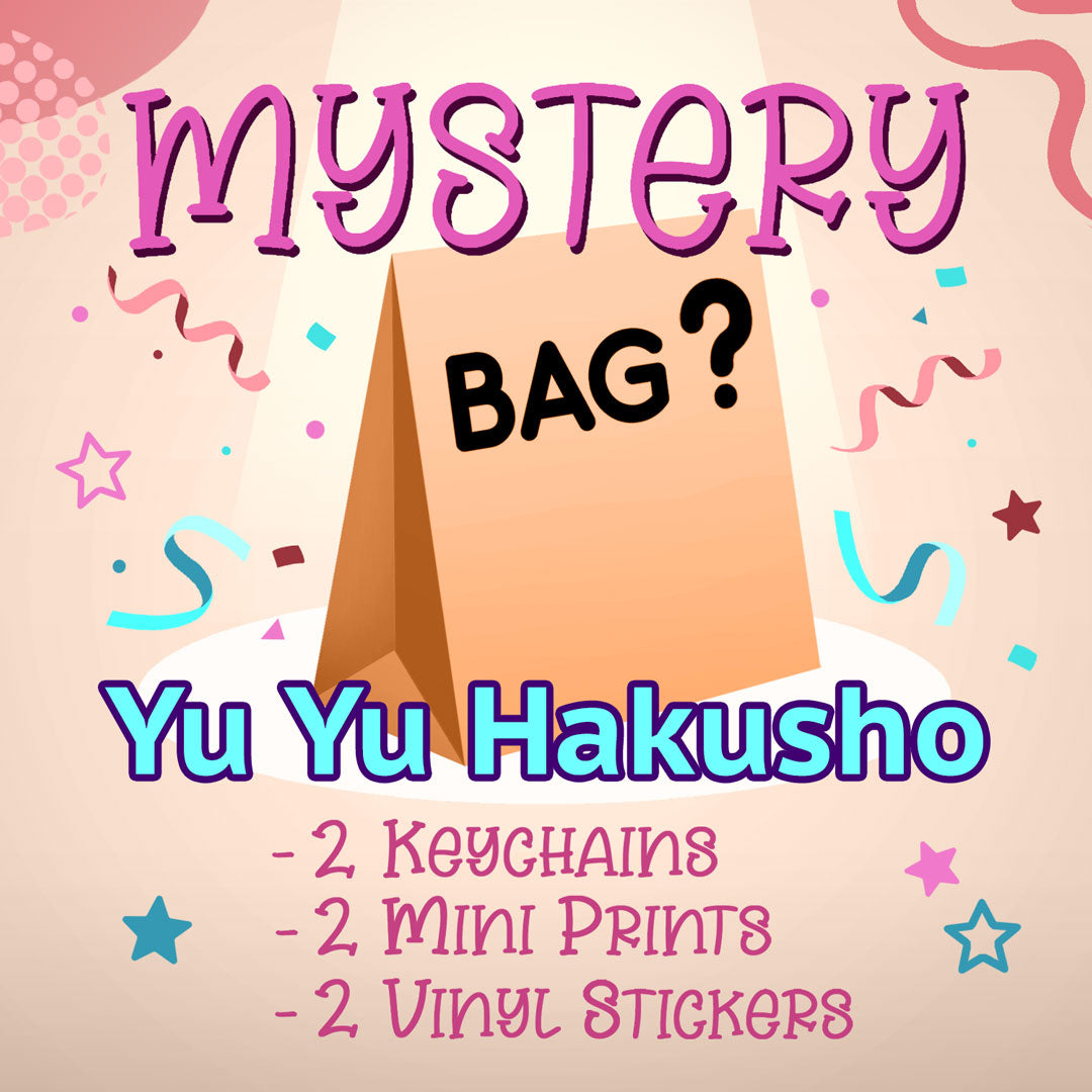 Yu Yu Hakusho Mystery Bag (2 Keychains, 2 Mini Prints, 2 Vinyl Stickers)