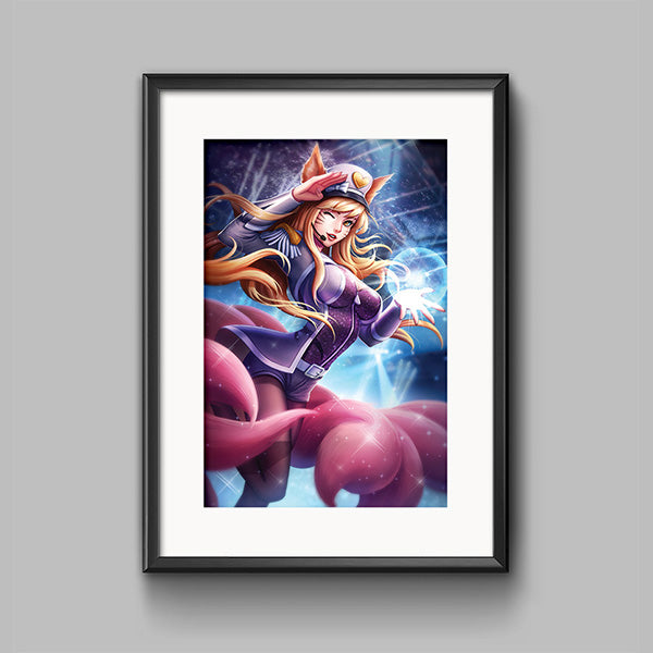 Popstar Ahri Poster Print - nayukidraws