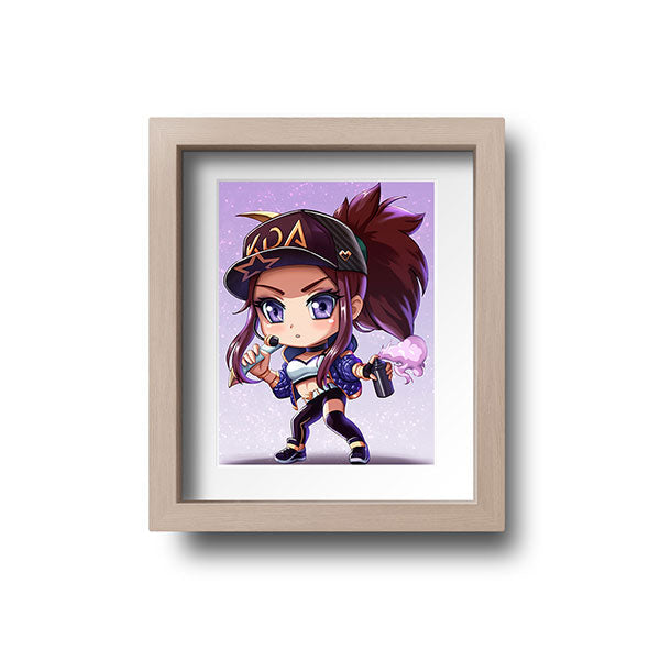 KDA Akali Chibi Mini Print - nayukidraws