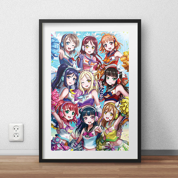 Love Live! Sunshine!! Aqours Poster Print - nayukidraws