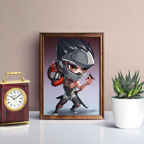 Blackwatch Genji Chibi Mini Print