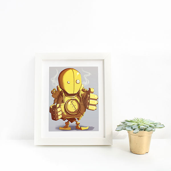 Blitzcrank Chibi Mini Print - nayukidraws