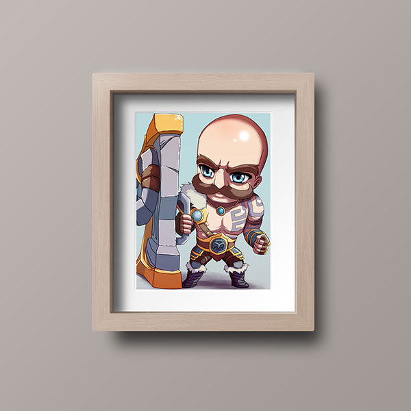 Braum Chibi Mini Print - nayukidraws