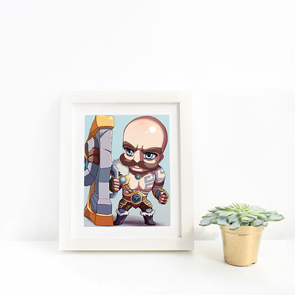 Braum Chibi Mini Print - nayukidraws