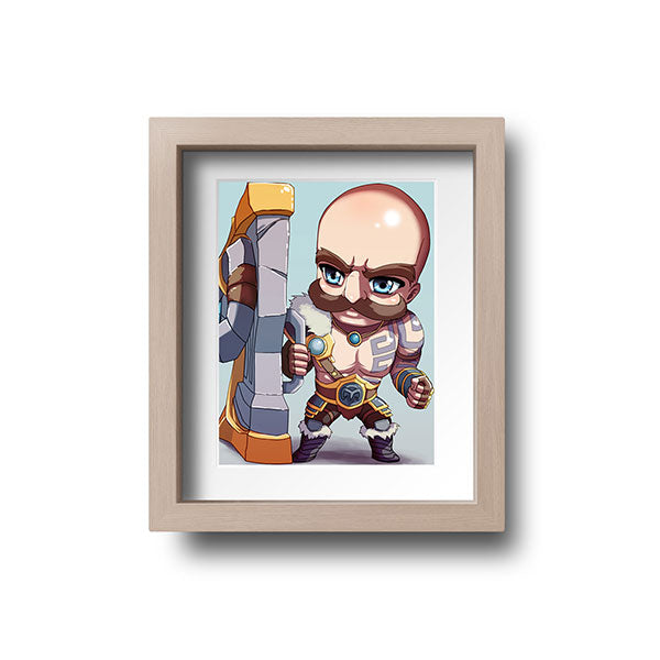 Braum Chibi Mini Print - nayukidraws