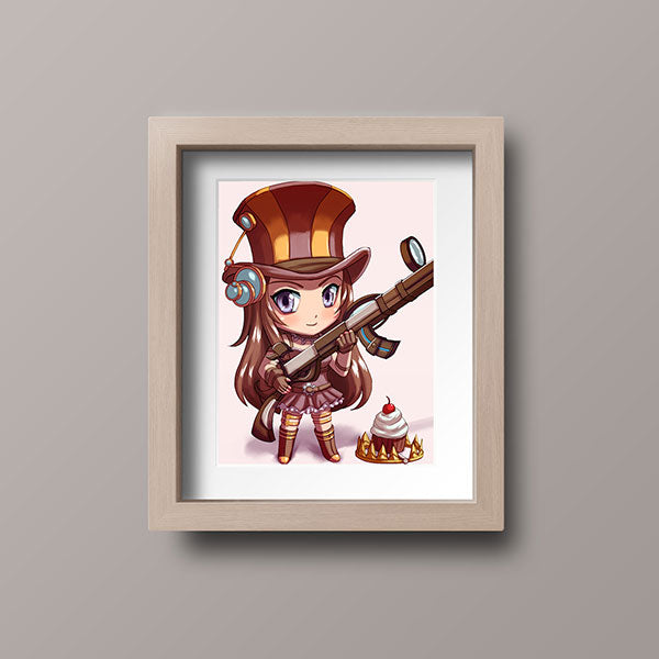 Caitlyn Chibi Mini Print - nayukidraws