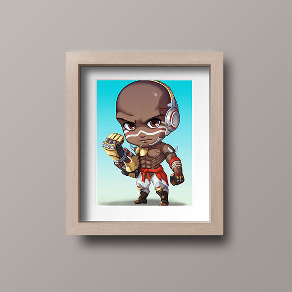 Doomfist Chibi Mini Print