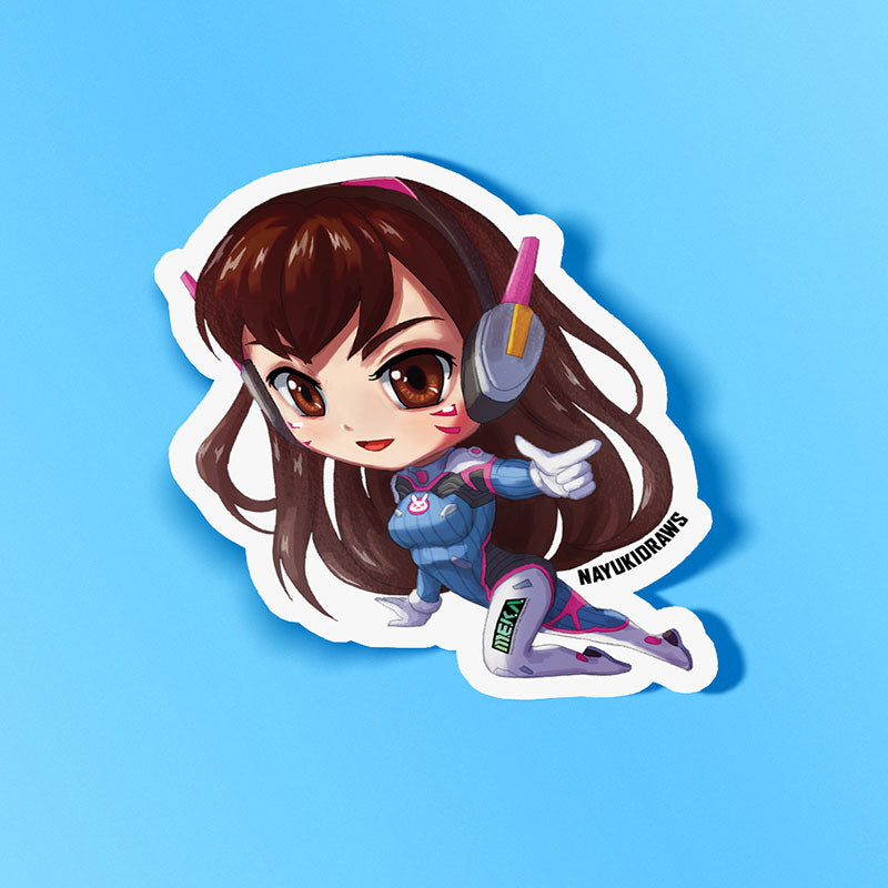 Dvachibi Sticker D.Va Vinyl Sticker – YanimatorART