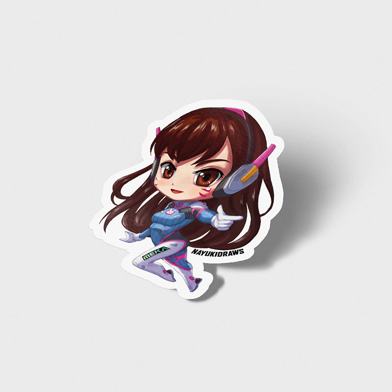 Dvachibi Sticker D.Va Vinyl Sticker – YanimatorART