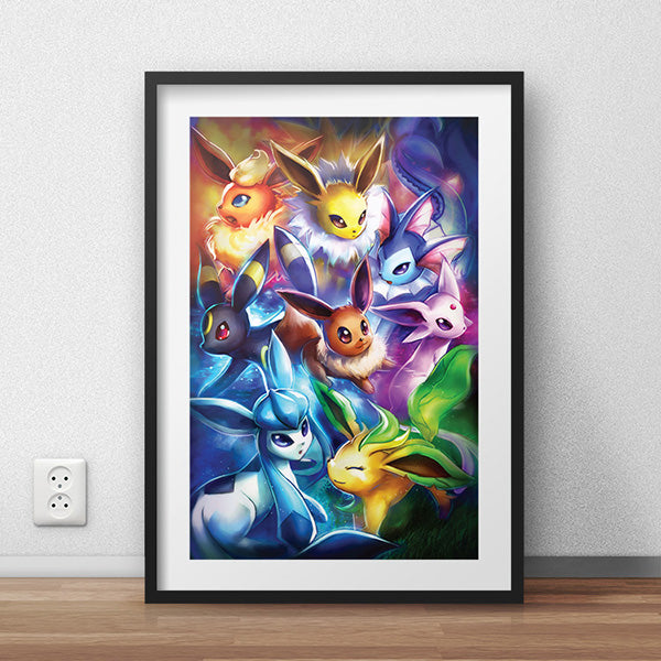 Eeveelutions Ver. 1 Poster Print