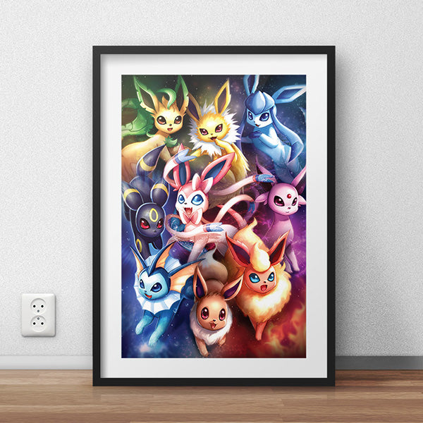Pokemon Eeveelutions Double-Sided Hologram Poster – PandaGyoza Studios