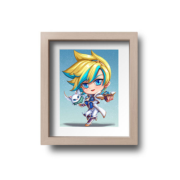 Star Guardian Ezreal Chibi Mini Print - nayukidraws