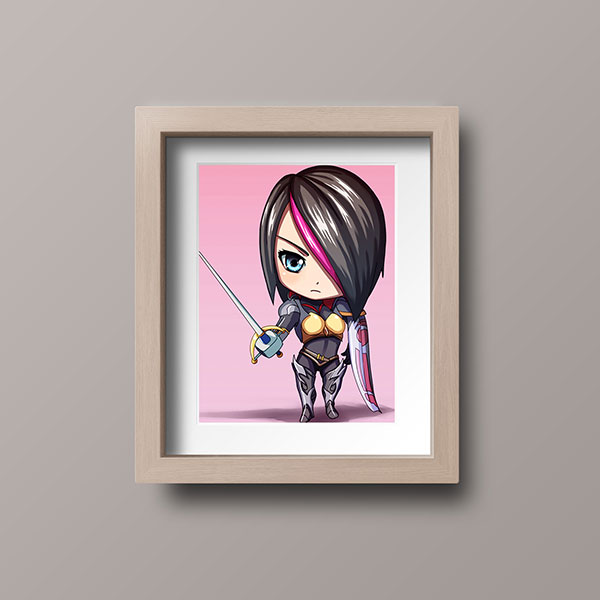 Fiora Chibi Mini Print - nayukidraws