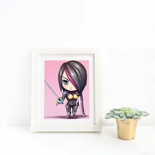 Fiora Chibi Mini Print - nayukidraws