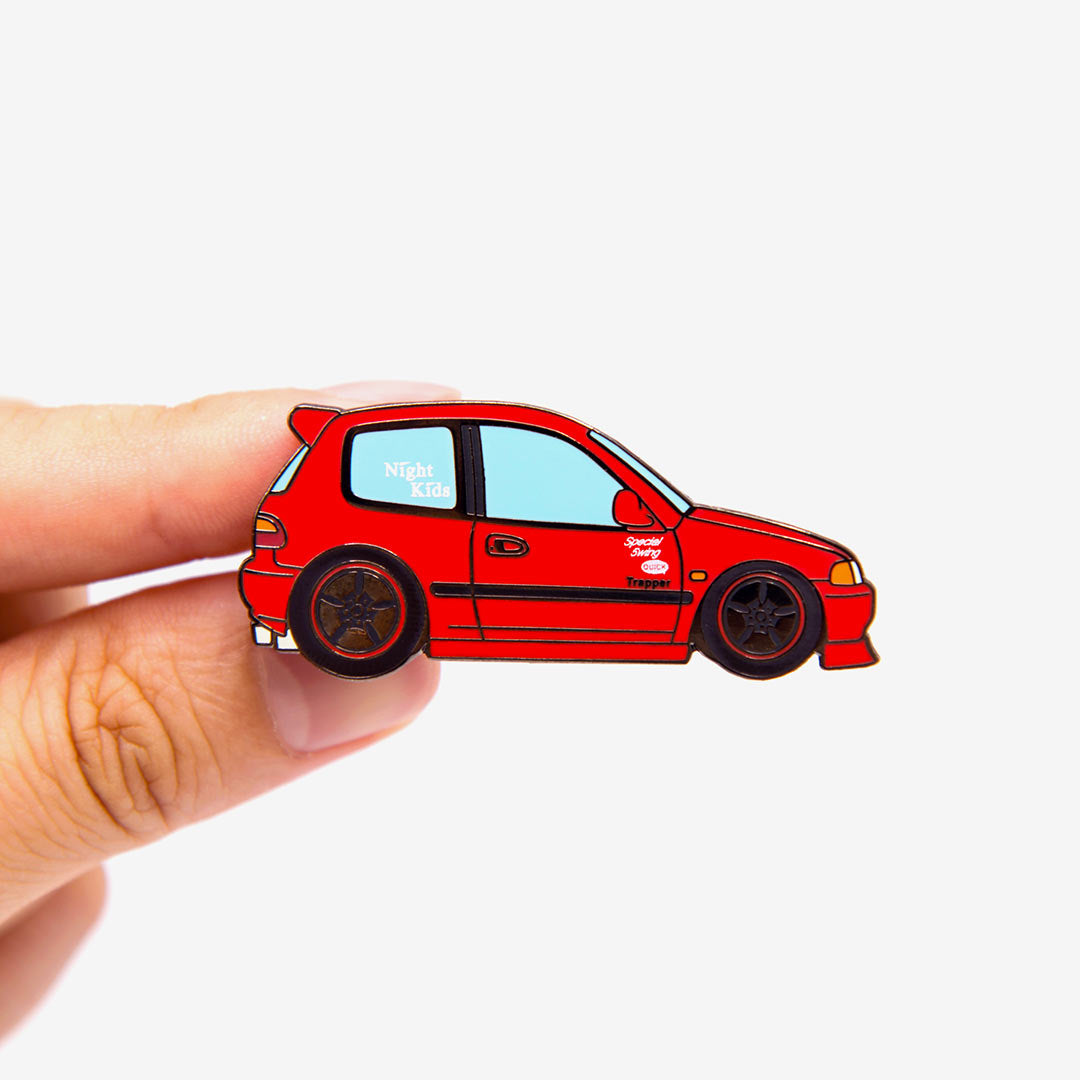 EG6 Civic SiR Red Metal Enamel Pin