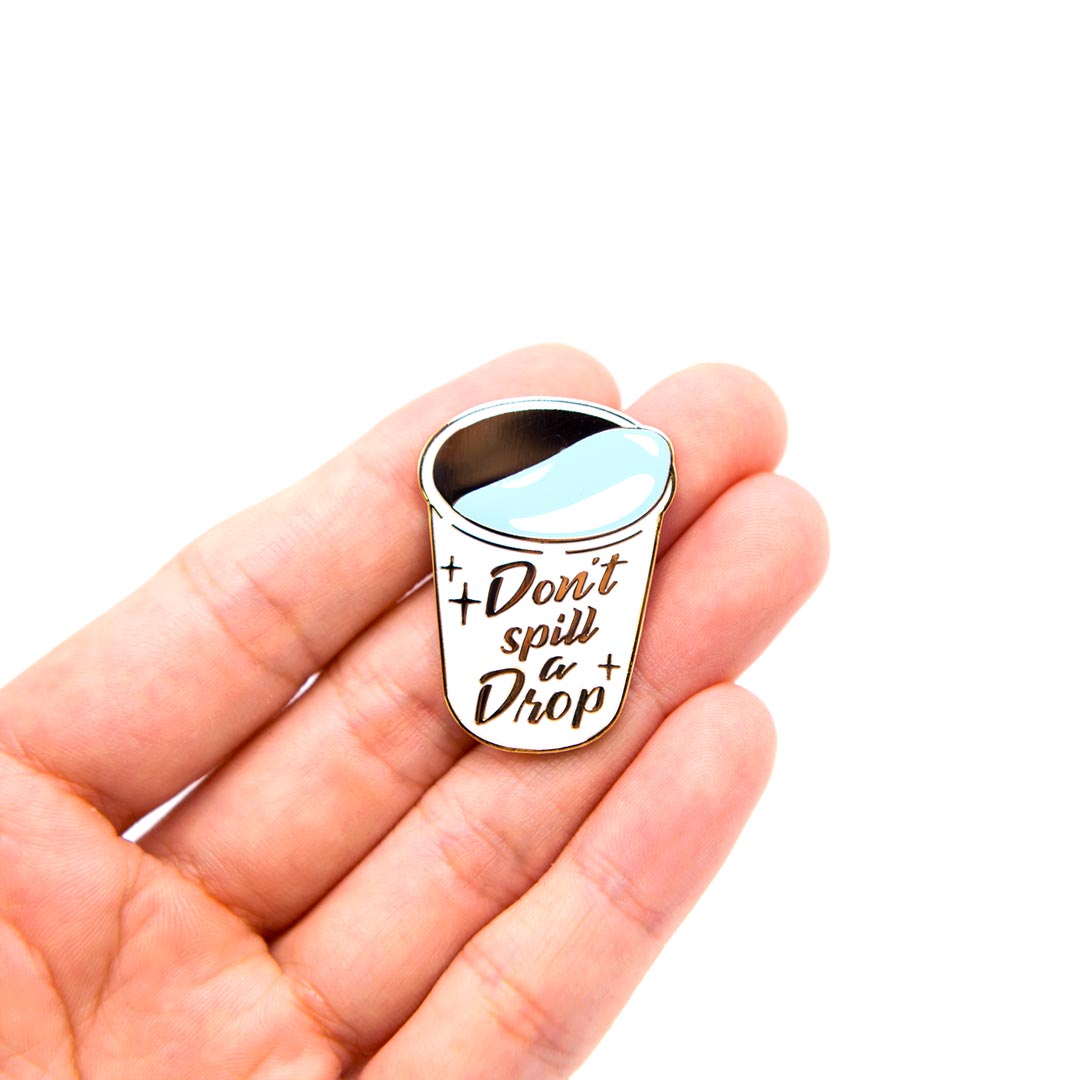Paper Cup Don't Spill a Drop Tofu AE86 Takumi Bunta Fujiwara Metal Enamel Pin