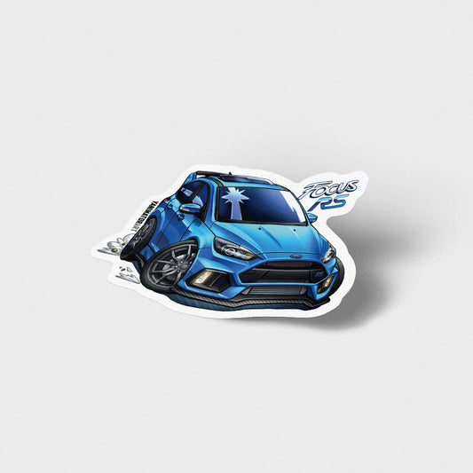 Ford Focus RS Nitrous Blue Vinyl Sticker