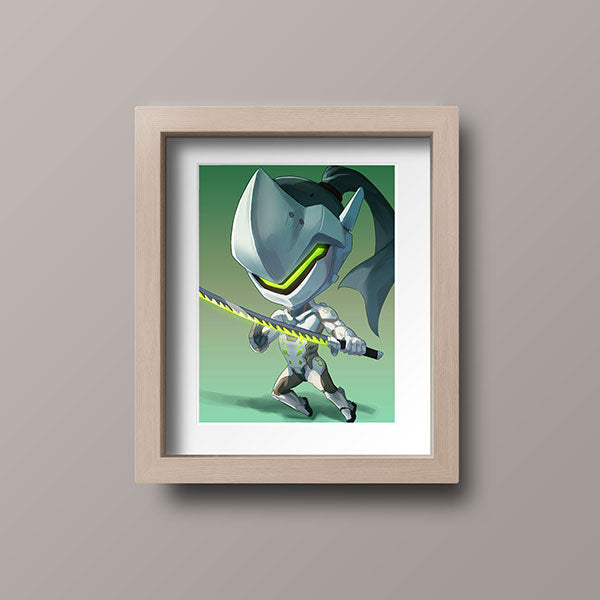 Genji Chibi Mini Print