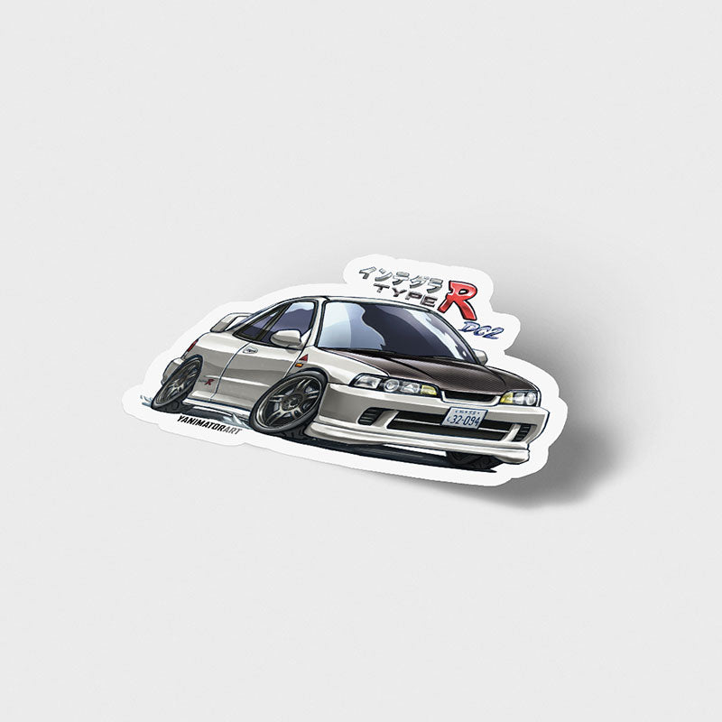 Integra Type R Window Sticker DC2 Integra Type R White JDM Vinyl Sticker – YanimatorART
