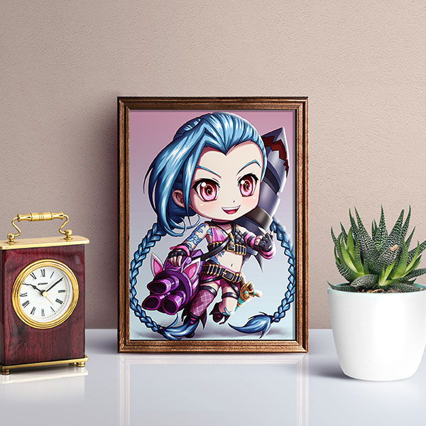 Jinx Chibi Mini Print - nayukidraws