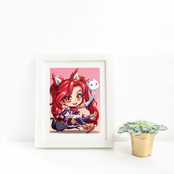 Star Guardian Jinx Chibi Mini Print - nayukidraws