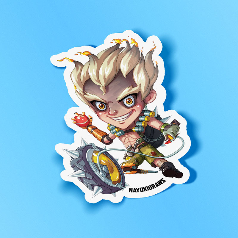 Junkrat Vinyl Sticker YanimatorART