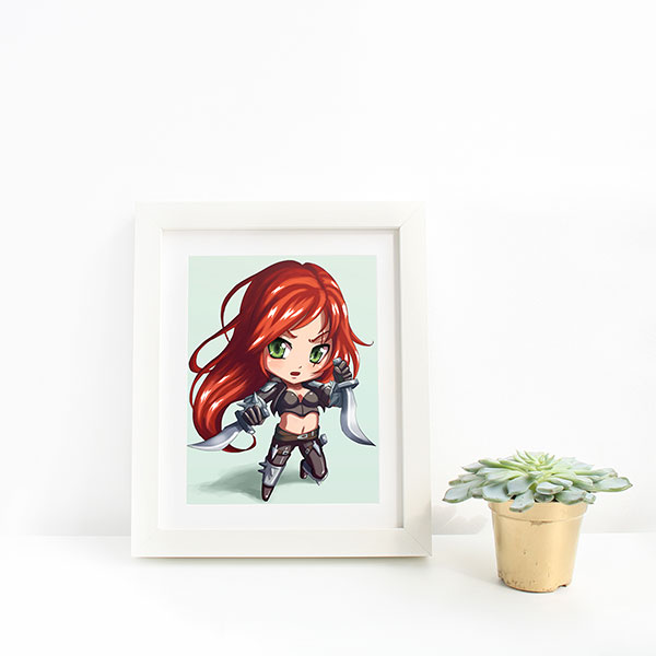 Katarina Chibi Mini Print - nayukidraws