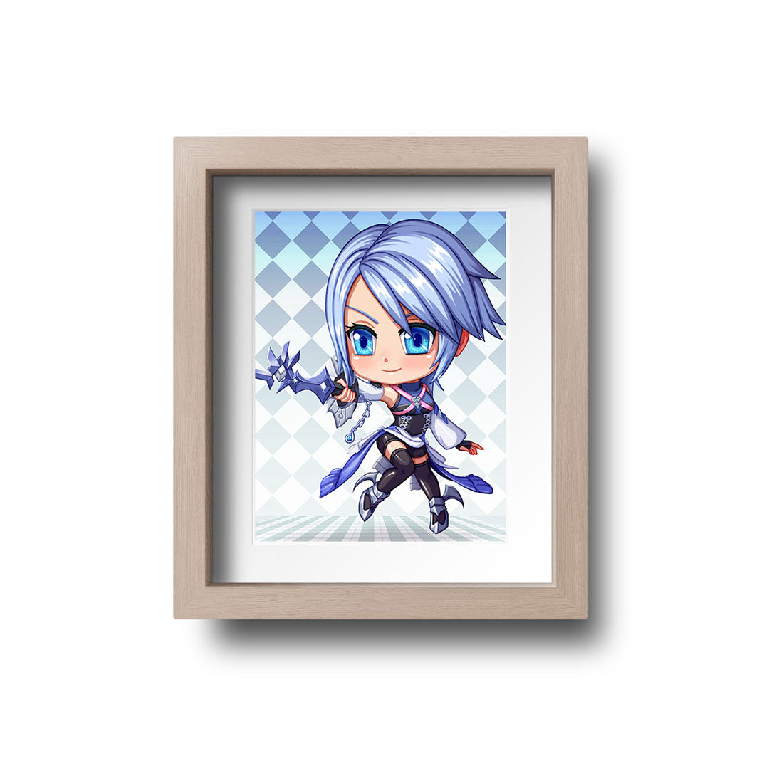 Aqua Chibi Mini Print - nayukidraws