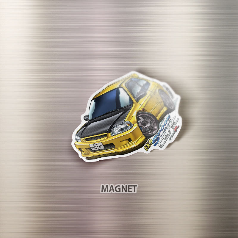 EK9 Civic Type R Yellow Magnet