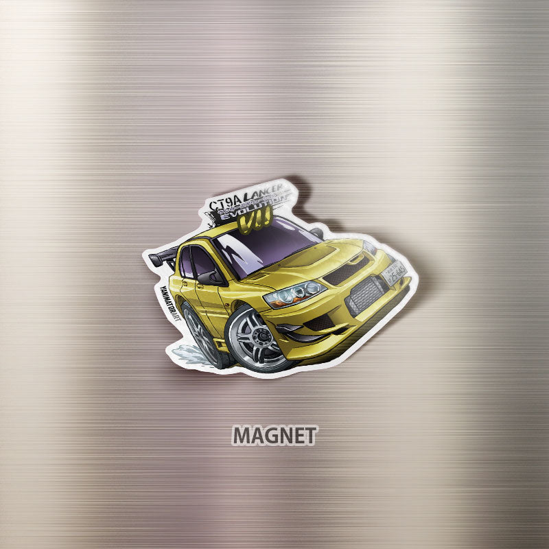 Lancer Evo 7 Evolution VII CT9A Yellow Magnet