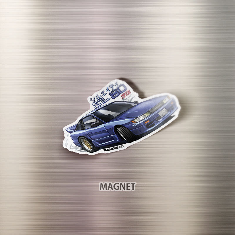 S13 Sil80 SilEighty Silvia 180SX 240SX Impact Blue Magnet