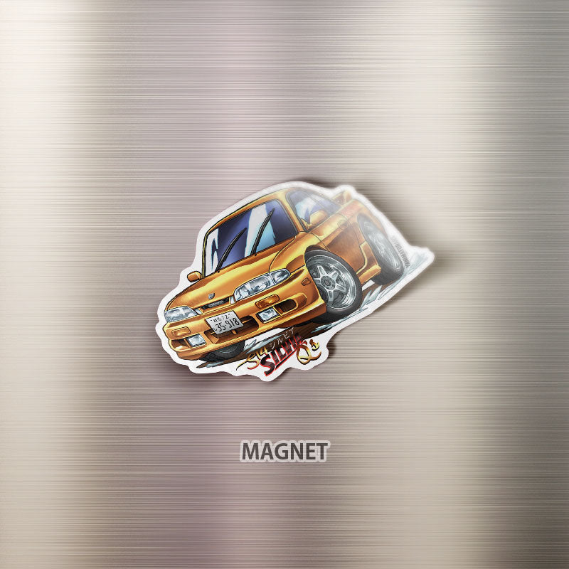 S14 Silvia Q's S14 240SX Orange Magnet
